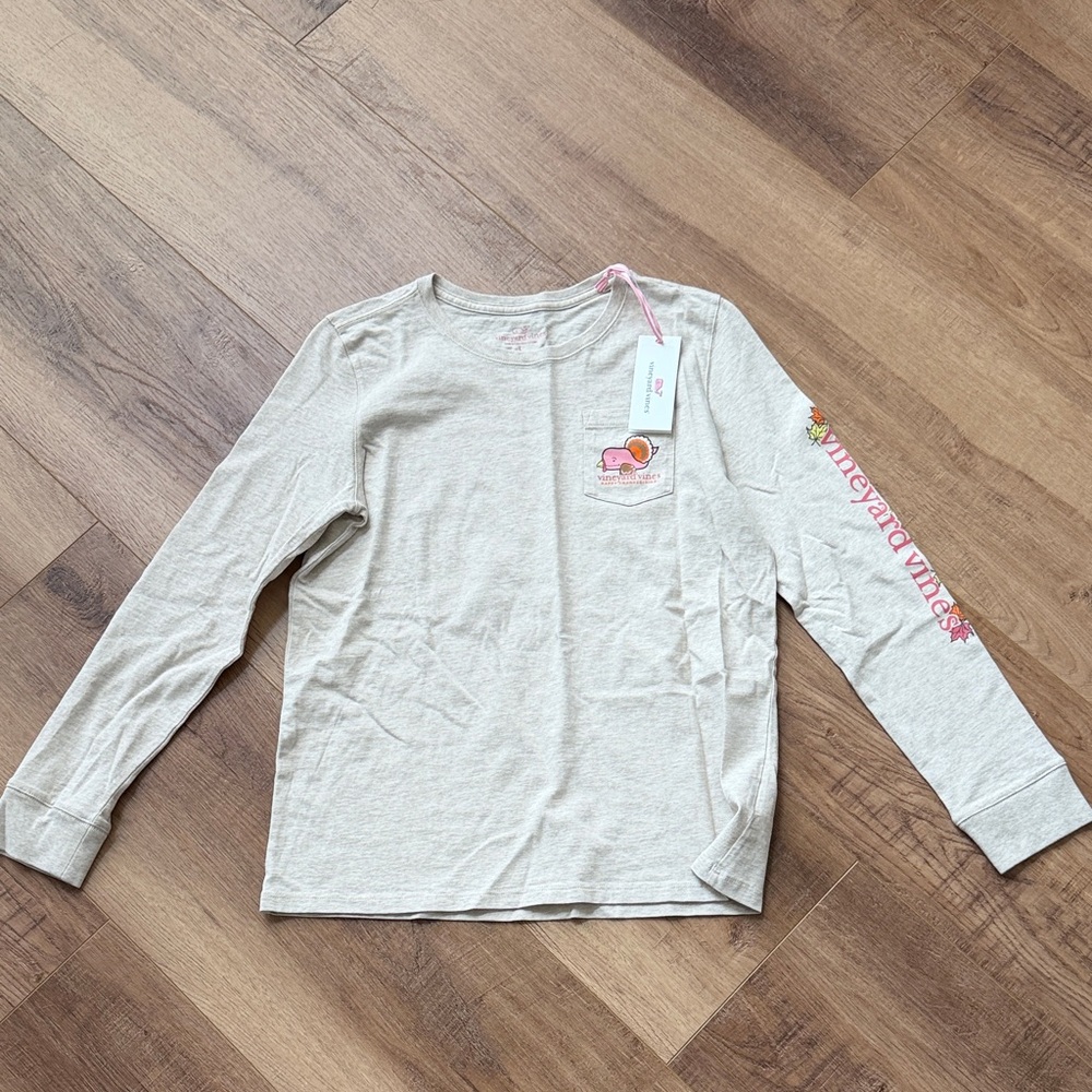 Vineyard Vines Kids Beige Long Sleeve Tee
